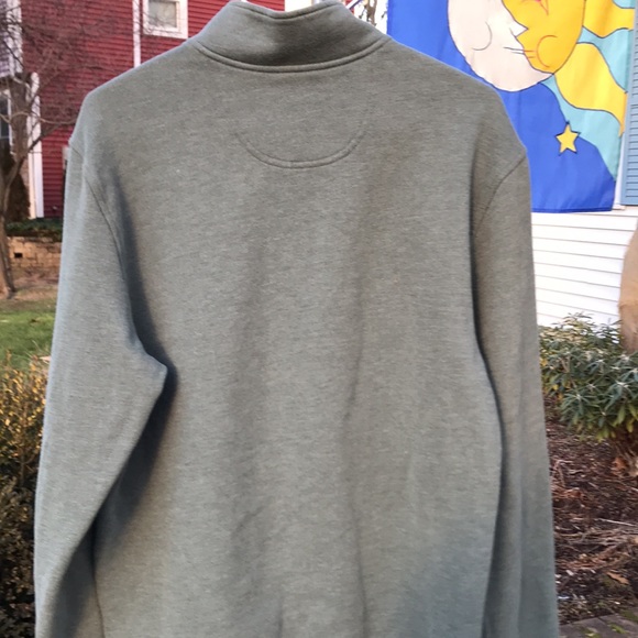 Izod Saltwater 1/4 zip Long Sleeve, Mossy Green, Fleece Shirt, Size Medium - Picture 6 of 9